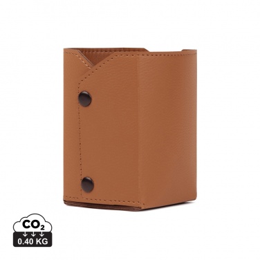 Logo trade business gifts image of: VINGA Timo PU RCS RPET pen holder