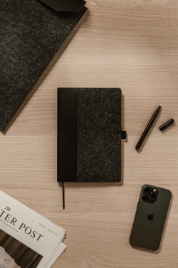 Logotrade promotional item picture of: VINGA Albon GRS recycled felt notebook