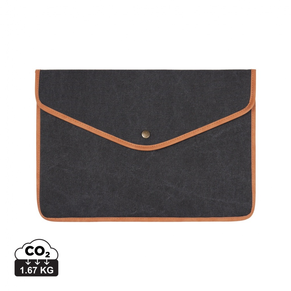 Logotrade corporate gift picture of: VINGA Bosler GRS recycled canvas 14" laptop sleeve