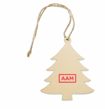 Logo trade promotional giveaways picture of: Wooden Tree shaped hanger