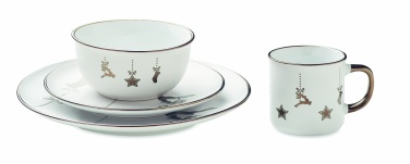 Logo trade business gifts image of: 4 piece ceramic place setting