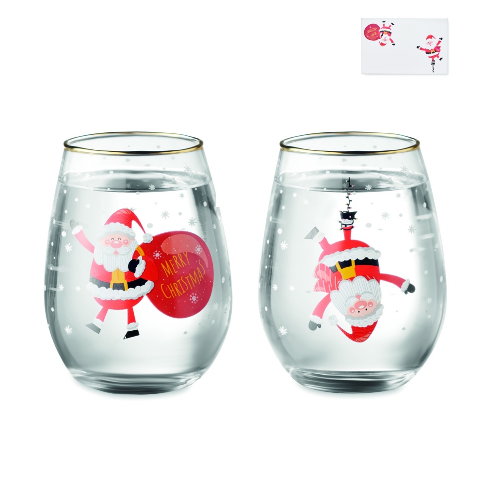 Logotrade promotional product image of: Set of 2 Christmas glasses