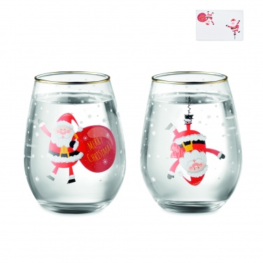 Logo trade advertising products image of: Set of 2 Christmas glasses