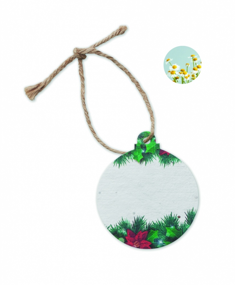 Logotrade promotional product image of: Seed paper Xmas ornament