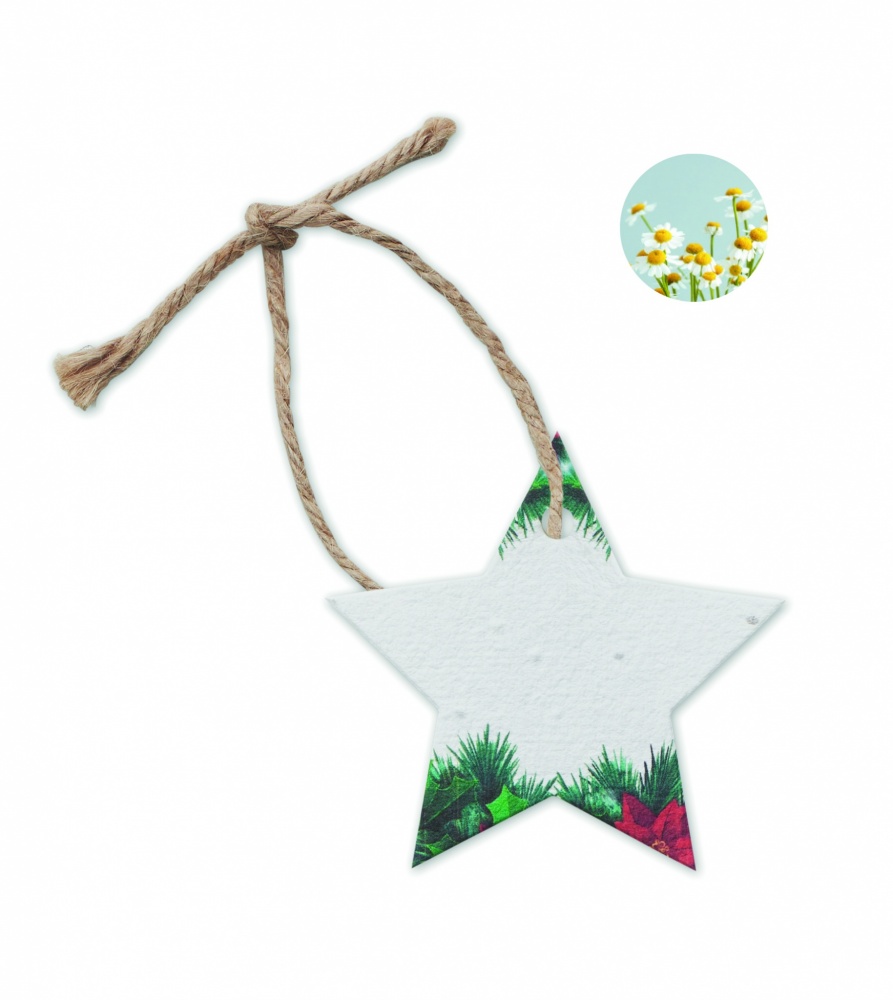 Logo trade promotional merchandise image of: Seed paper Xmas ornament