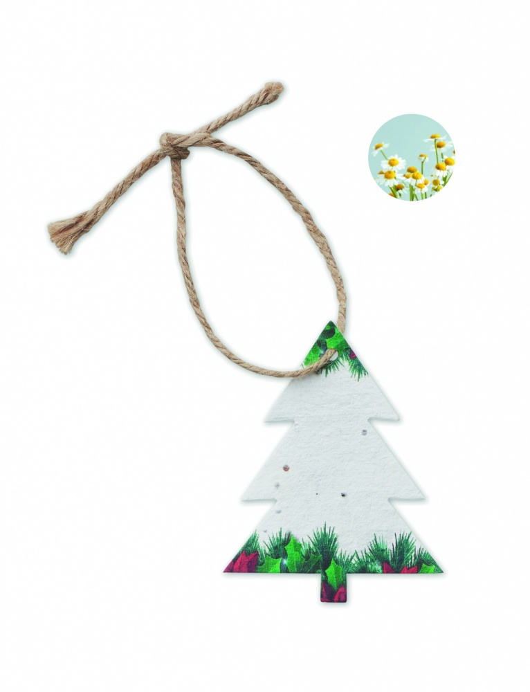 Logotrade promotional gift image of: Seed paper Xmas ornament