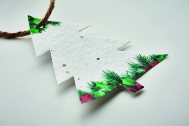 Logo trade corporate gifts picture of: Seed paper Xmas ornament