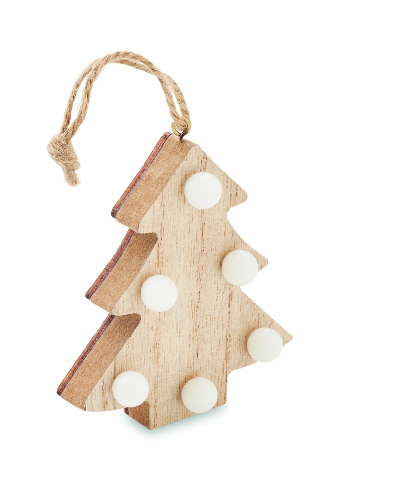 Logo trade corporate gifts image of: Wooden weed tree with lights