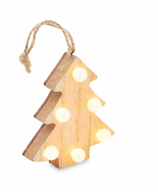 Logo trade advertising product photo of: Wooden weed tree with lights