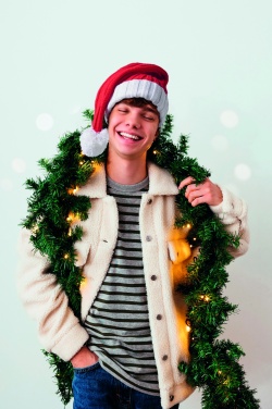 Logo trade corporate gift photo of: Long Christmas knitted beanie