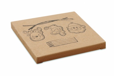 Logotrade promotional merchandise picture of: Drawing wooden ornaments set