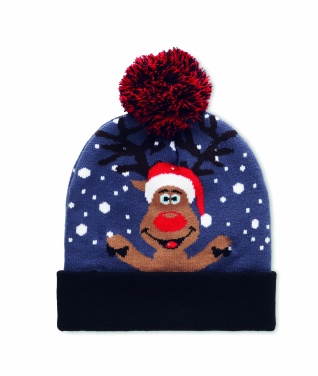 Logotrade promotional giveaway picture of: Christmas knitted beanie LED