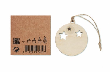 Logo trade advertising product photo of: Wooden bauble shape hanger