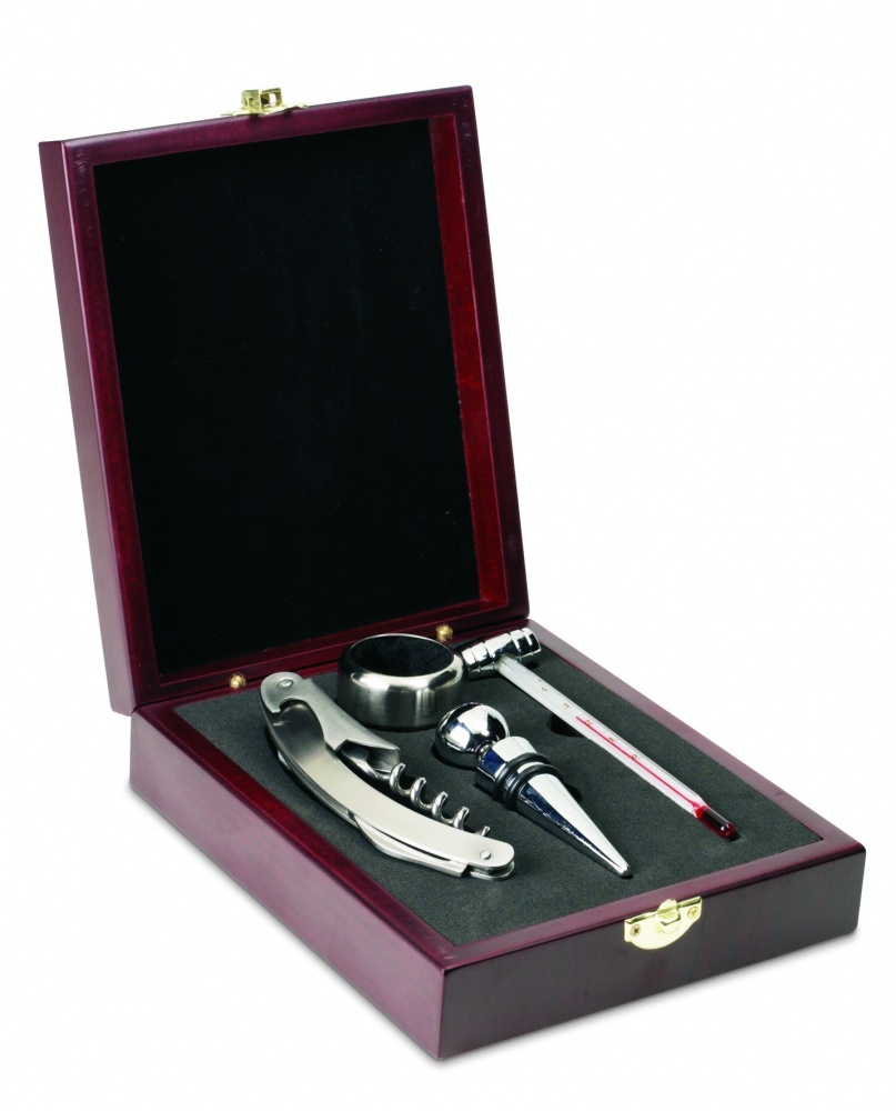 Logotrade promotional item picture of: Classic wine set in wooden box