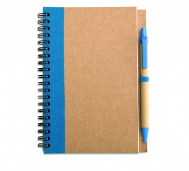 Logotrade advertising product image of: B6 recycled notebook with pen