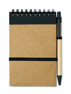 Logo trade promotional giveaways picture of: A6 recycled notepad with pen