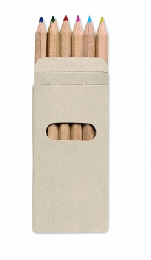 Logotrade corporate gift picture of: 6 coloured pencils in box