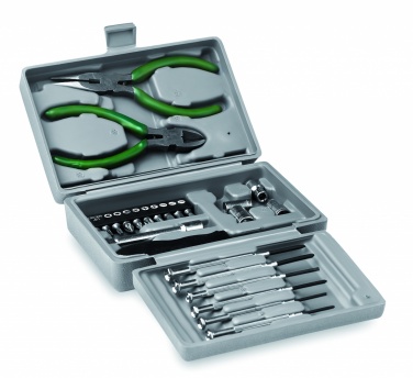 Logo trade promotional giveaways image of: Foldable 25 piece tool set