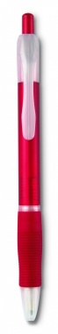 Logo trade promotional giveaways image of: Ball pen with rubber grip