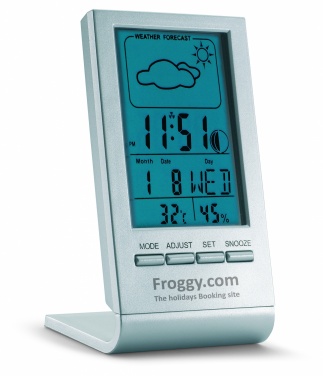 Logotrade promotional giveaways photo of: Weather station with blue LCD