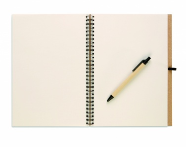 Logo trade promotional item photo of: Recycled notebook with pen