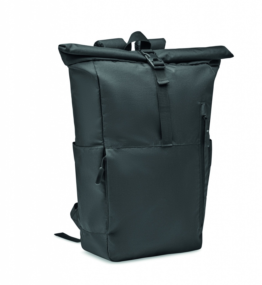 Logo trade promotional giveaway photo of: 300D RPET rolltop backpack