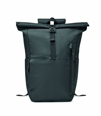 Logo trade promotional merchandise picture of: 300D RPET rolltop backpack