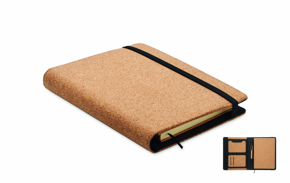 Logo trade business gift photo of: A5 portfolio in cork