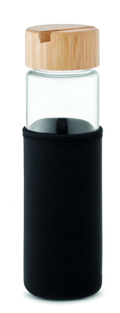 Logo trade promotional gift photo of: Glass bottle bamboo lid 600ml