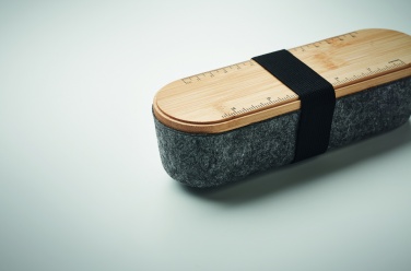Logo trade advertising products image of: RPET felt pencil case with lid