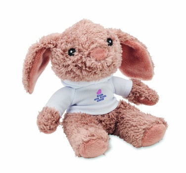Logo trade promotional gift photo of: Bunny plush wearing a hoodie