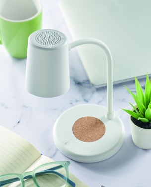 Logo trade promotional gifts image of: Wireless charger, lamp speaker