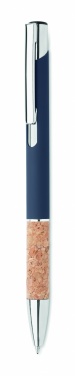Logo trade promotional merchandise photo of: Ballpoint pen made of aluminum with a cork grip