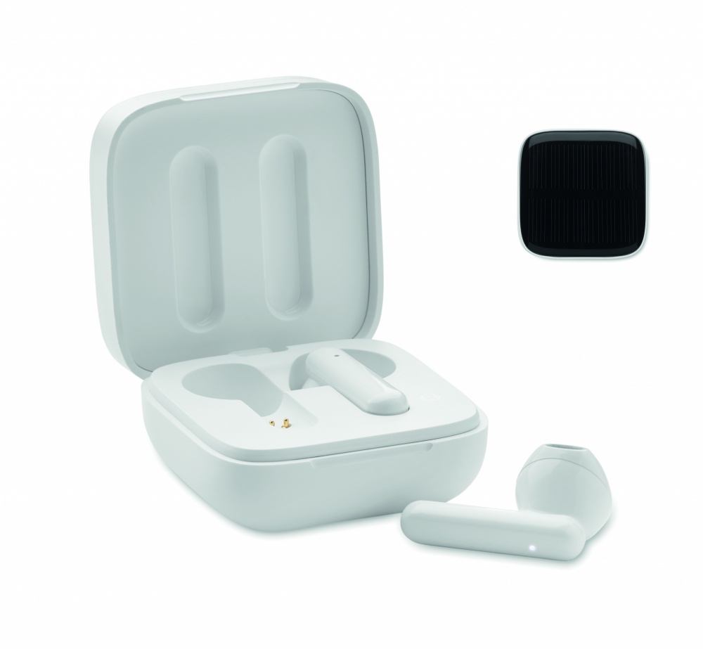 Logotrade promotional products photo of: TWS earbuds with solar charger