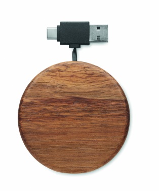 Logotrade promotional products photo of: Wireless charger in acacia 15W
