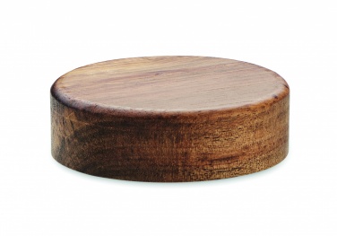 Logo trade promotional merchandise photo of: Wireless charger in acacia 15W