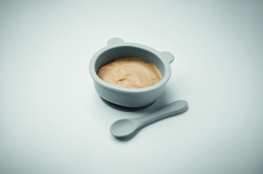 Logo trade promotional giveaways picture of: Silicone spoon, bowl baby set