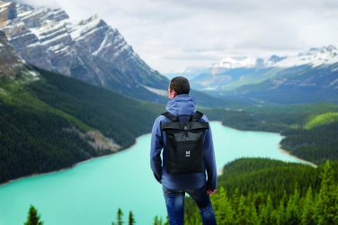 Logo trade promotional giveaway photo of: Laptop PU Rolltop backpack