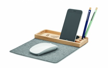 Logo trade promotional item photo of: Wireless charger in bamboo 15W