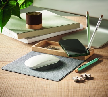 Logotrade promotional gift picture of: Wireless charger in bamboo 15W