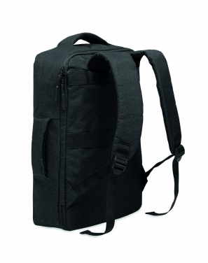 Logotrade promotional item image of: A safe 15-inch laptop backpack made of 300D RPET with a 210D RPET lining and customizable printing.