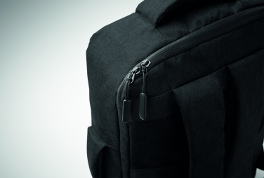 Logotrade business gifts photo of: A safe 15-inch laptop backpack made of 300D RPET with a 210D RPET lining and customizable printing.