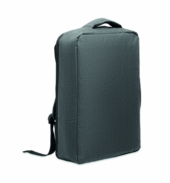 Logo trade corporate gifts picture of: A safe 15-inch laptop backpack made of 300D RPET with a 210D RPET lining and customizable printing.