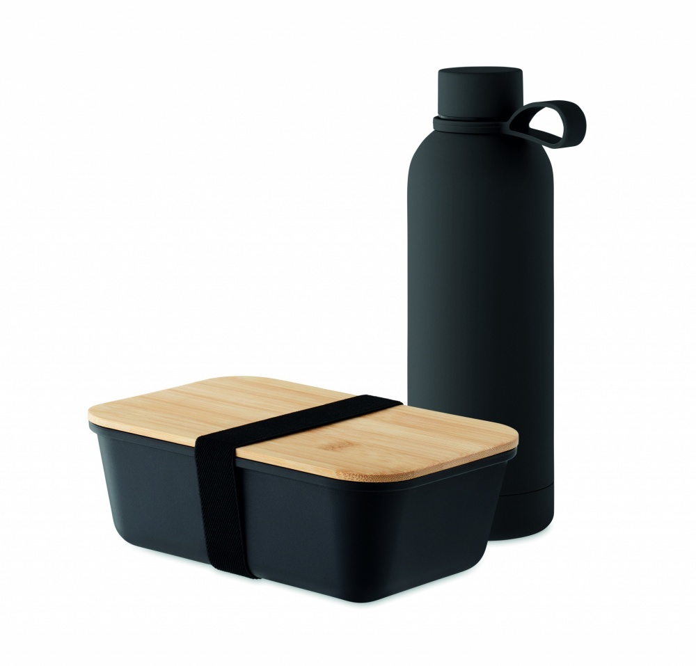 Logo trade corporate gifts picture of: Lunch box bottle gift set