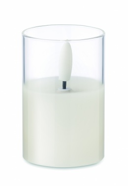 Logo trade promotional items picture of: LED wax candle in glass holder