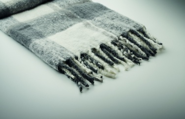 Logo trade business gift photo of: Chequered mohair blanket