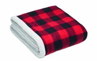 Logo trade promotional gifts picture of: RPET sherpa fleece blanket