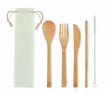 Logotrade corporate gifts photo of: Bamboo cutlery with straw