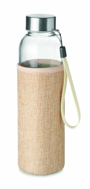 Logo trade promotional gift photo of: Glass bottle in pouch 500ml