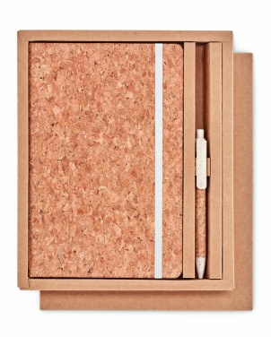 Logo trade promotional item photo of: A5 cork notebook with pen